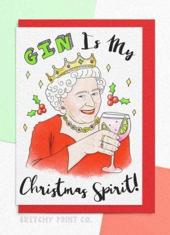 Gin is my Christmas Spirit from Sketchy Print co