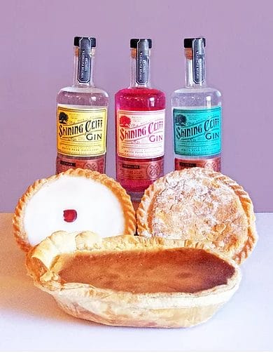 Shining Cliff Gin and a Bakewell Pudding or Tart