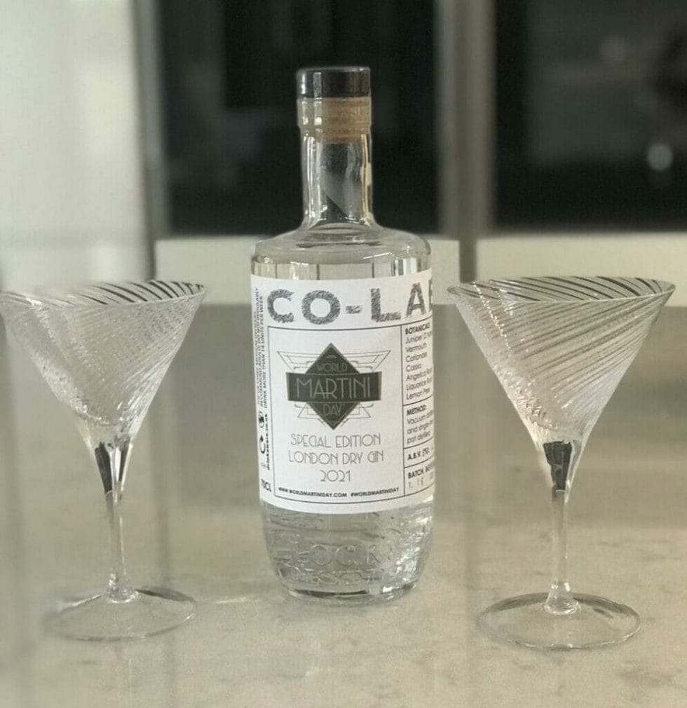 World Martini Day Gin between two martini glasses