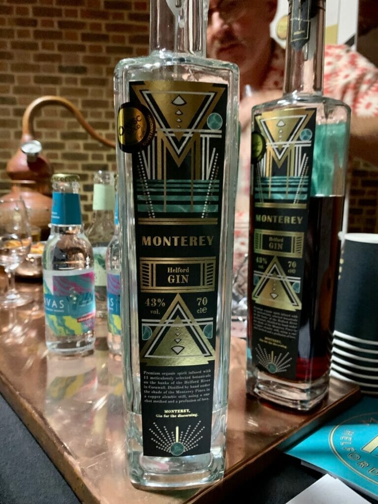 The Monterey gin bottle close up