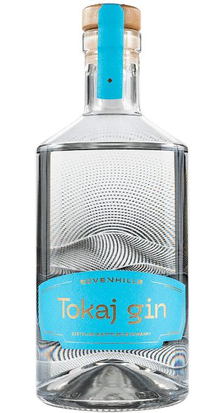 Picture of Tokaj gin bottle with turquoise label